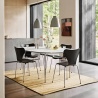 Series 7 chair (n°3107) – Black / Chrome – Coloured ash – Fritz Hansen