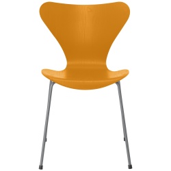 Series 7 chair (n°3107) – Burnt Yellow / Silver Grey – Coloured ash – Fritz Hansen