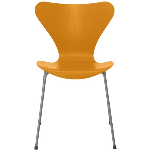 Series 7 chair (n°3107) – Burnt Yellow / Silver Grey – Coloured ash – Fritz Hansen