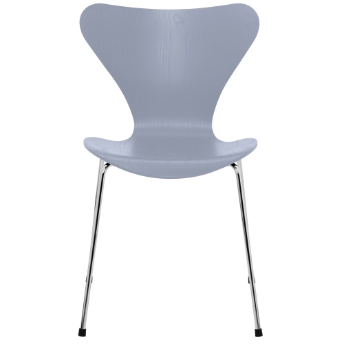 Chaise Série 7 (n°3107) – Lavender Blue / Chrome – Frêne coloré – Fritz Hansen