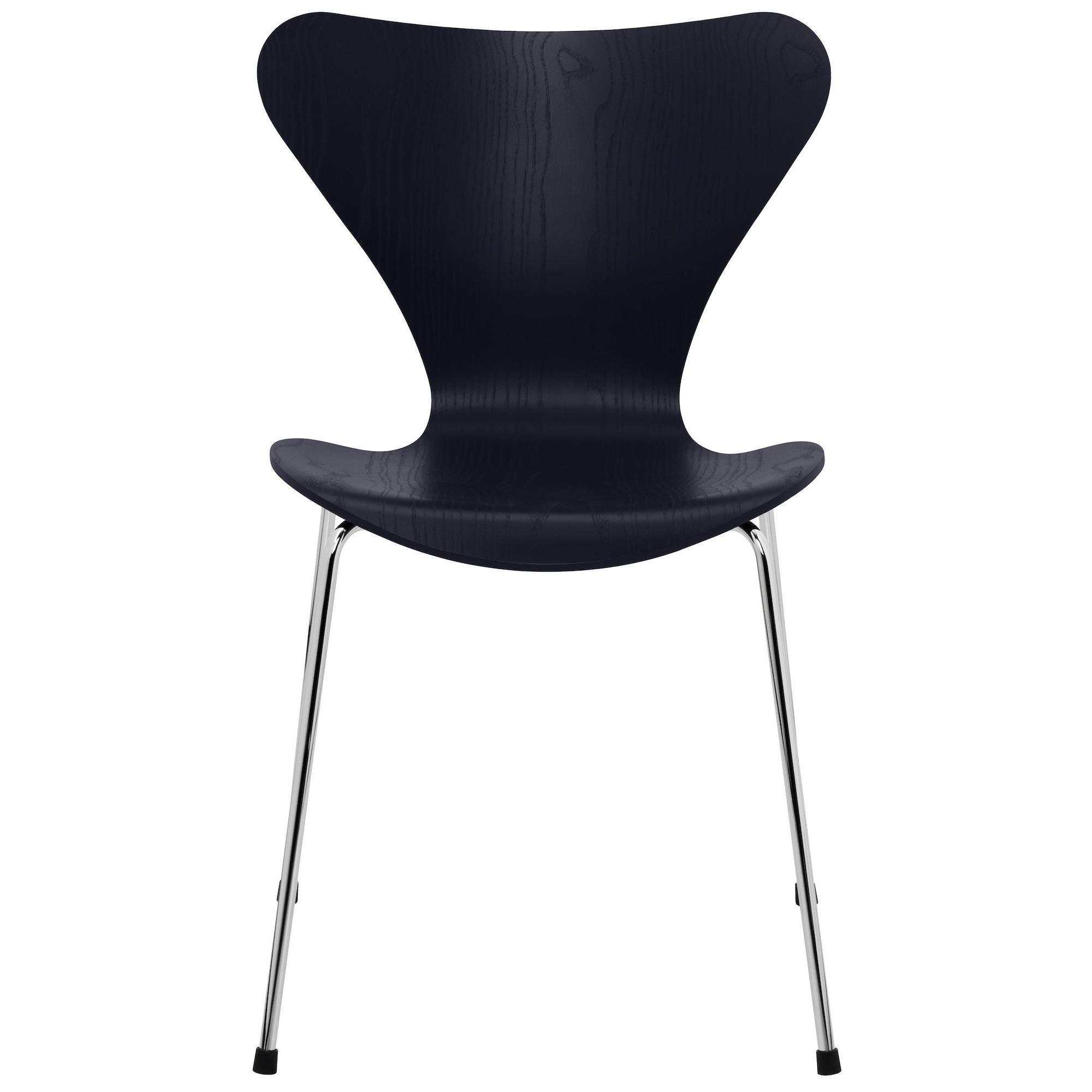 Chaise Série 7 (n°3107) – Midnight Blue / Chrome – Frêne coloré – Fritz Hansen