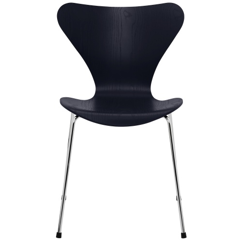 Series 7 chair (n°3107) – Midnight Blue / Chrome – Coloured ash – Fritz Hansen