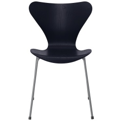 Series 7 chair (n°3107) – Midnight Blue / Silver Grey – Coloured ash – Fritz Hansen