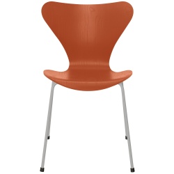 Chaise Série 7 (n°3107) – Paradise Orange / Nine Grey – Frêne coloré – Fritz Hansen