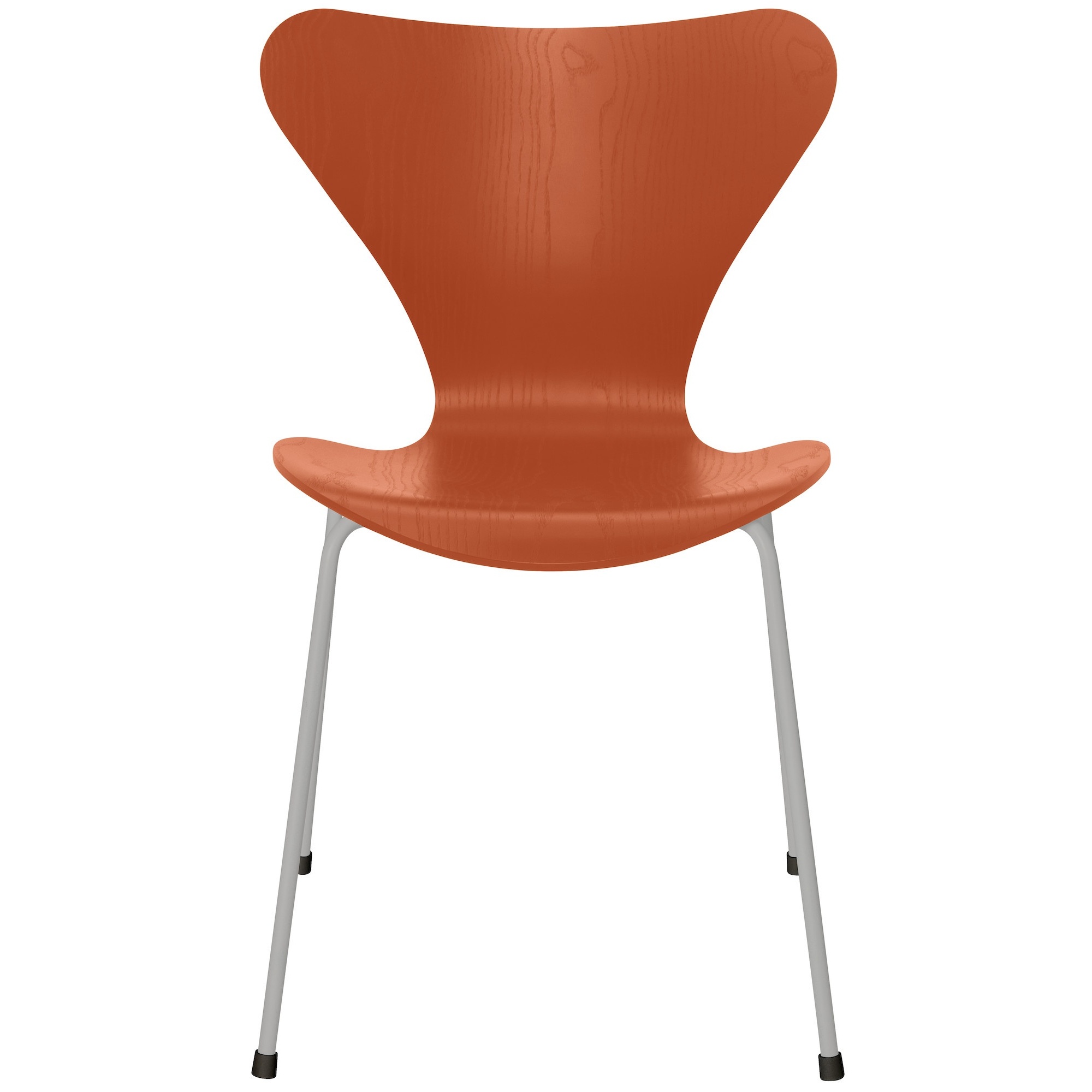 Series 7 chair (n°3107) – Paradise Orange / Nine Grey – Coloured ash – Fritz Hansen