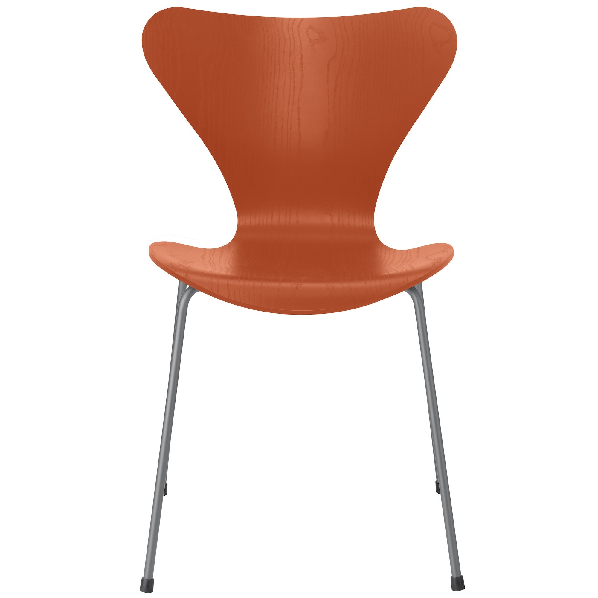 Series 7 chair (n°3107) – Paradise Orange / Silver Grey – Coloured ash – Fritz Hansen