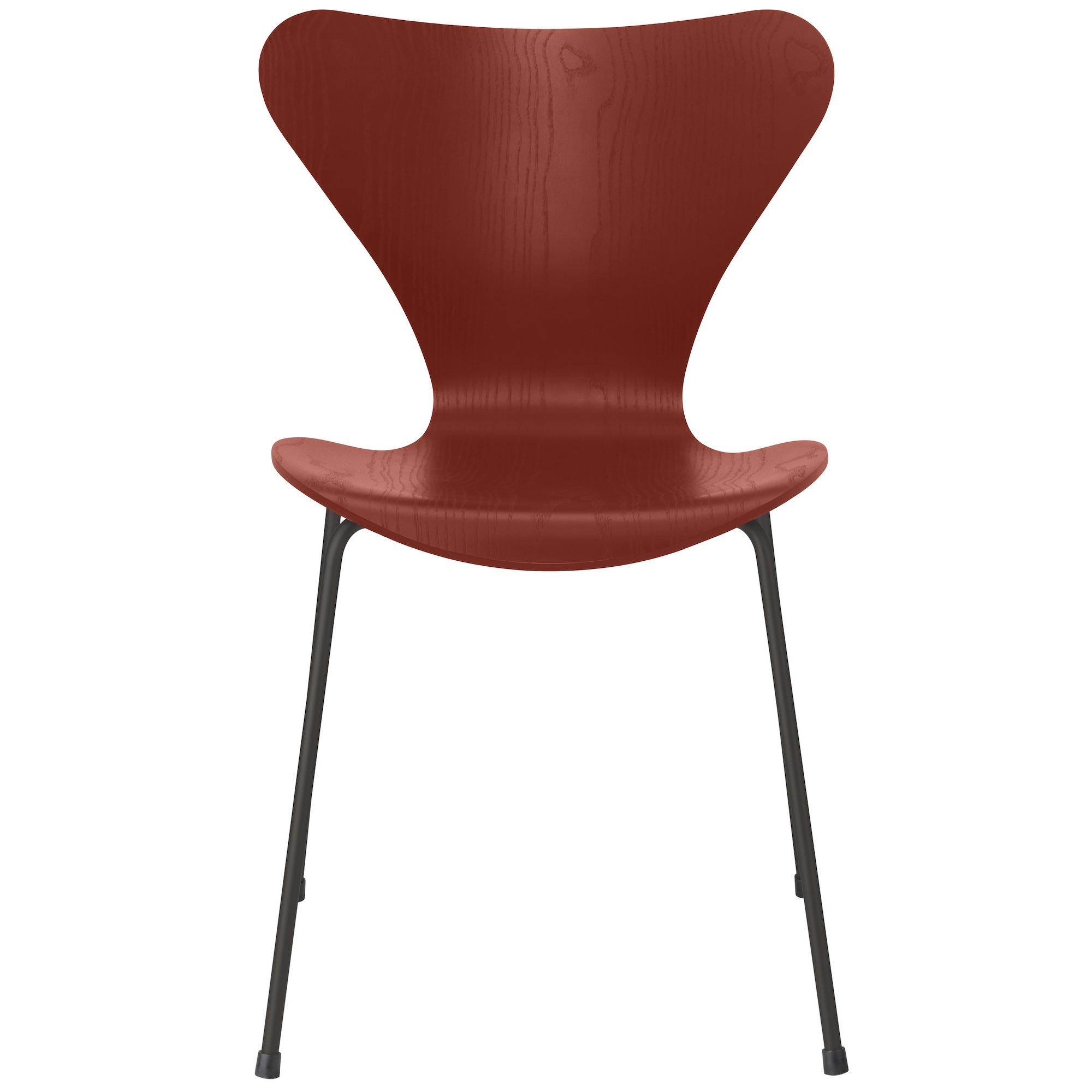 Series 7 chair (n°3107) – Venetian Red / Warm Graphite – Coloured ash – Fritz Hansen