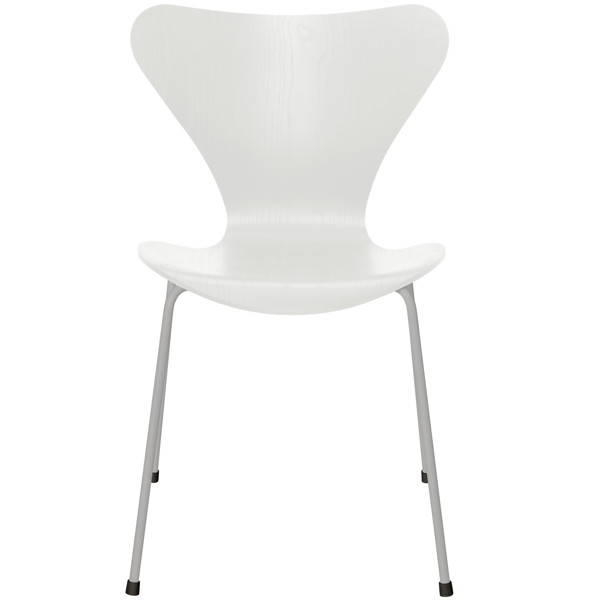 Chaise Série 7 (n°3107) – Blanc / Nine Grey – Frêne coloré – Fritz Hansen