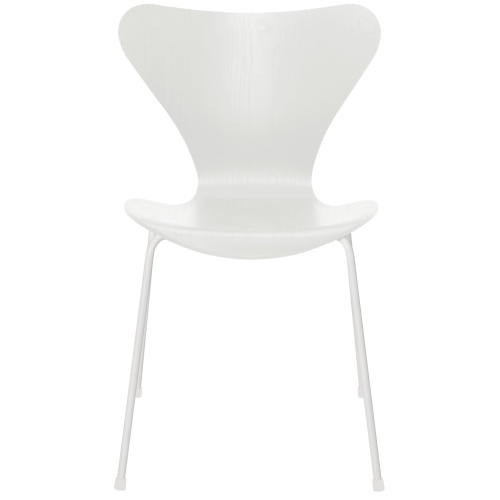 Chaise Série 7 (n°3107) – Blanc / Blanc – Frêne coloré – Fritz Hansen