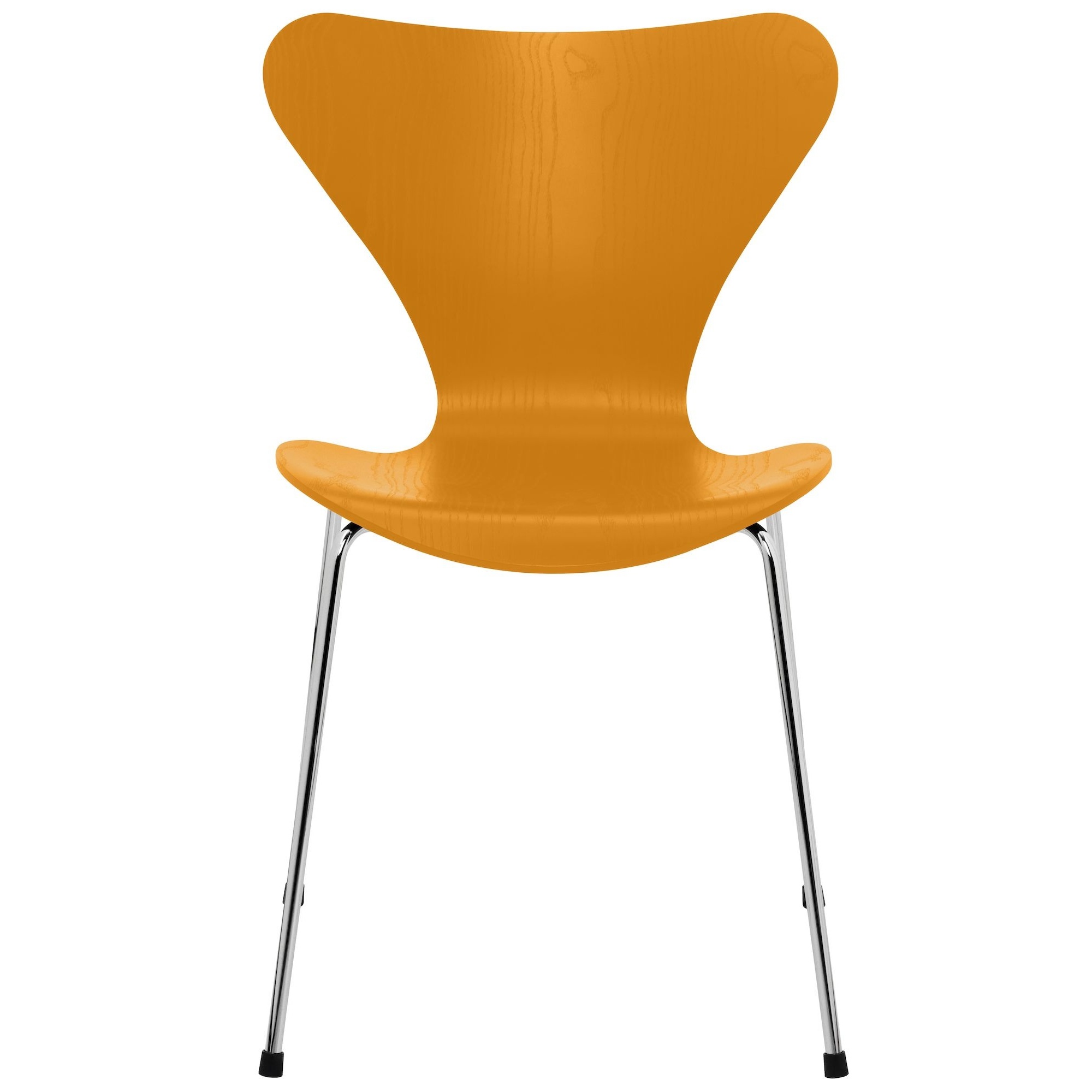 Series 7 chair (n°3107) – Burnt Yellow / Chrome – Coloured ash – Fritz Hansen