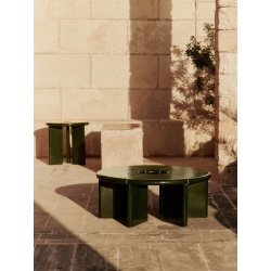 Ferm Living – Table basse Deya, vert foncé