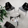 Fauteuil PK23 – Frêne teinté noir / Acier inoxydable noir – Fritz Hansen