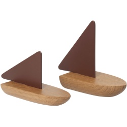 Set of 2 Opty boats, Dark Pecan and Oak – Ferm Living