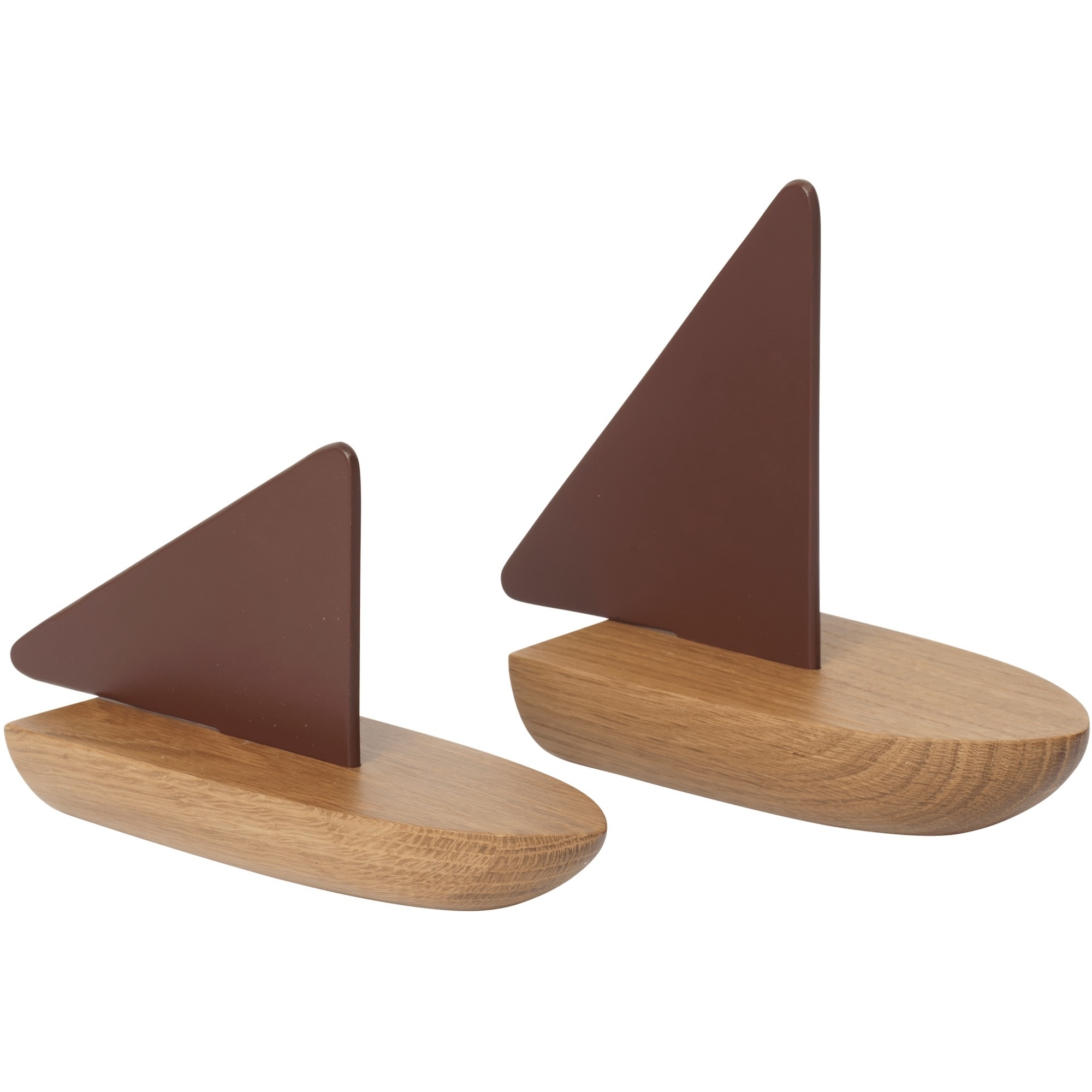 Set of 2 Opty boats, Dark Pecan and Oak – Ferm Living