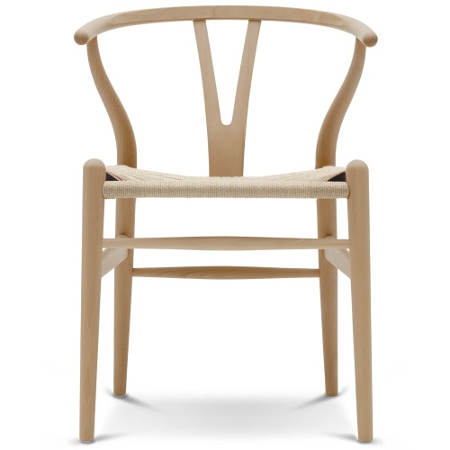 CH24 Wishbone Chair – clear lacquered beech, natural papercord – Carl Hansen & Søn