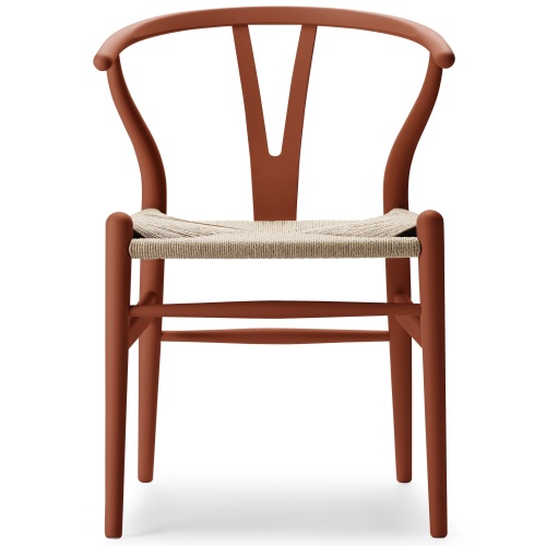 Chaise Wishbone CH24 – terracotta Soft, corde de papier naturelle – Carl Hansen & Søn