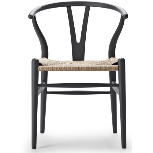 CH24 Wishbone chair – Soft grey, natural papercord – Carl Hansen & Søn