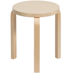 Stool 60 – clear lacquered birch – Artek – Alvar Aalto, 1933