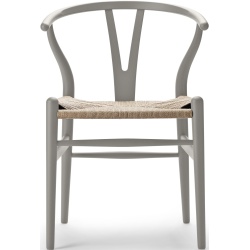 Chaise Wishbone CH24 – silver grey Soft, corde de papier naturelle – Carl Hansen & Søn