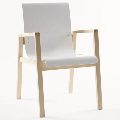 white - 403 armchair - Artek