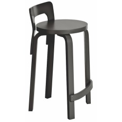 black lacquered birch - K65 high chair - Artek