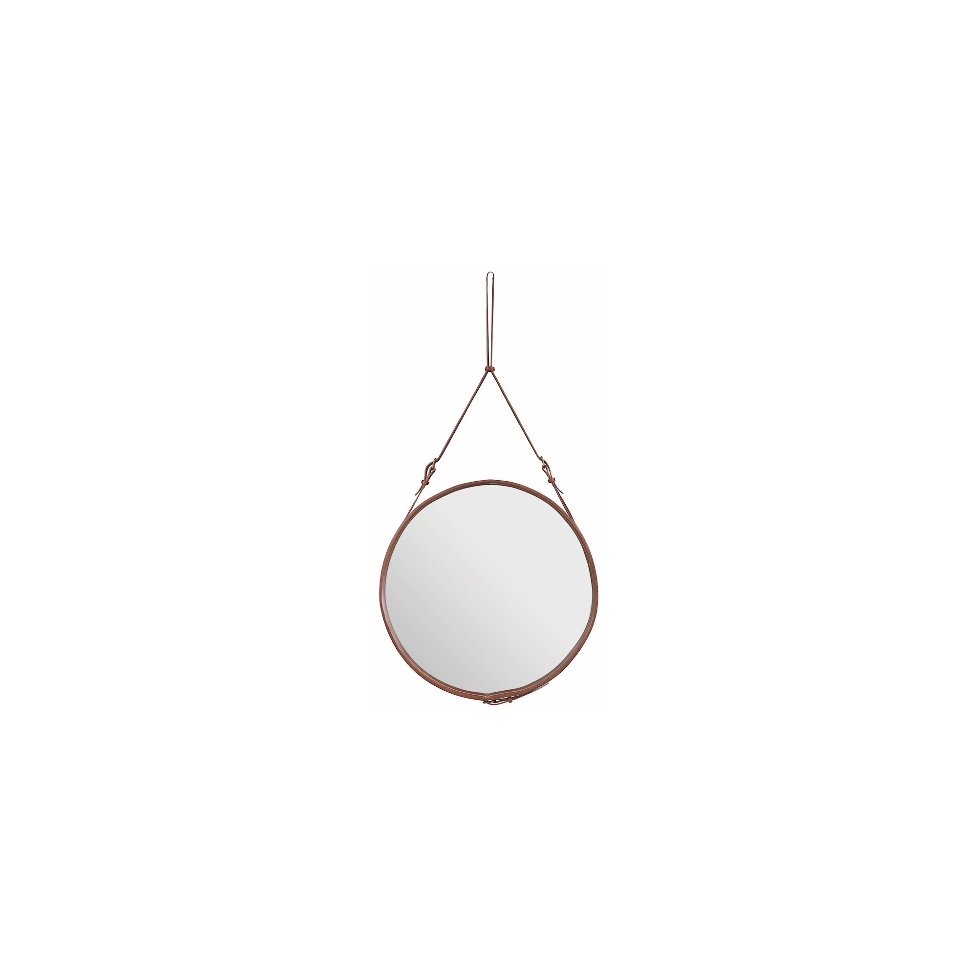 ø58cm - Cuir naturel - miroir circulaire Adnet - Gubi