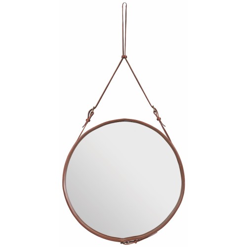 ø58cm - Tan Leather - Adnet circular mirror* - Gubi