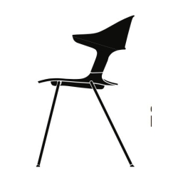 BH30, 4 pieds, avec accoudoirs - chaise Pair - Fritz Hansen