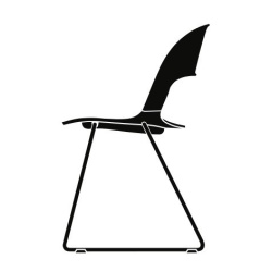 BH21 - pieds luge, sans accoudoir - chaise Pair - Fritz Hansen