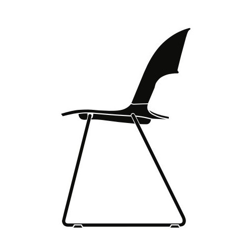 BH21 - sled base, without armrest - Pair chair - Fritz Hansen