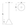 Ø24cm (S) - abat-jour uniquement - suspension 30 degrees - HAY