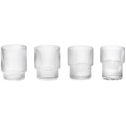 4 clear glasses Ripple - Ferm Living