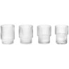 4 clear glasses Ripple - Ferm Living