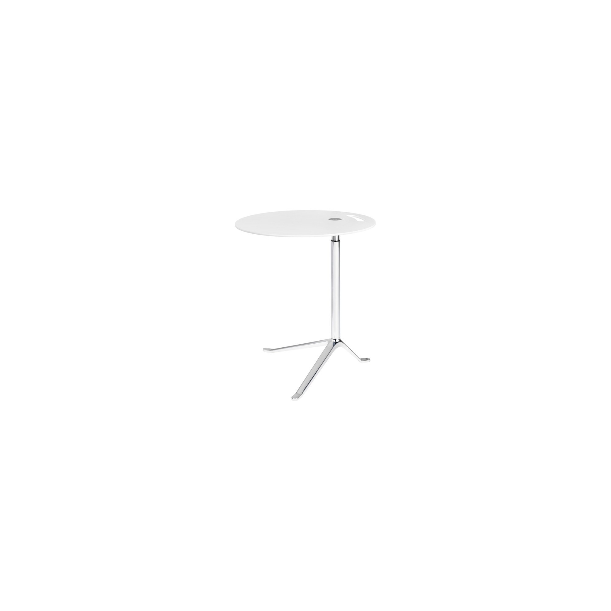 KS11 Little Friend table (Adjustable height) – White / Chromed - Fritz Hansen