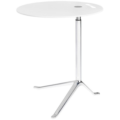 KS11 Little Friend table (Adjustable height) – White / Chromed - Fritz Hansen