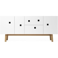 white / lacquered oak retro - PEEP M2 - Zweed