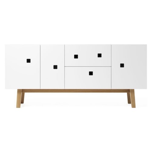 white / lacquered oak retro - PEEP M2 - Zweed