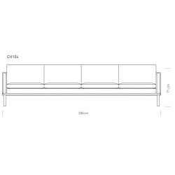 canapé 4 places CH104 - Carl Hansen & Søn