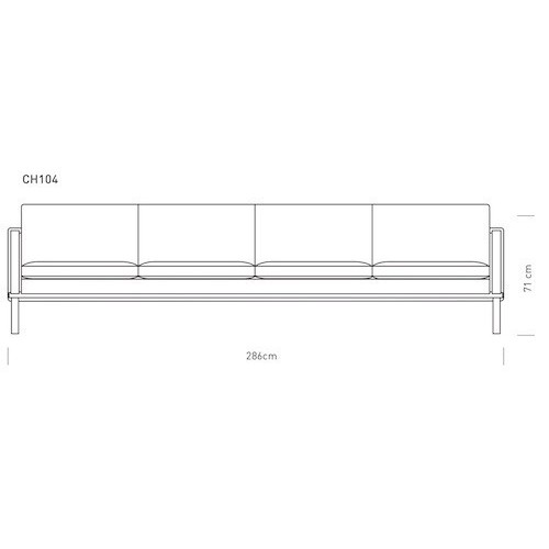 canapé 4 places CH104 - Carl Hansen & Søn