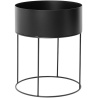 black - round Plant Box - Ferm Living