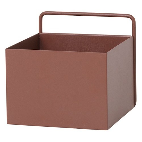 SOLD OUT - red brown - square Wall Box - Ferm Living