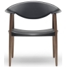 noyer huilé + cuir noir - fauteuil Metropolitan LM92P - Carl Hansen & Søn