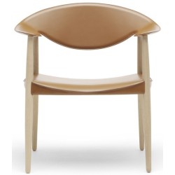 chêne huilé + cuir naturel - fauteuil Metropolitan LM92P - Carl Hansen & Søn