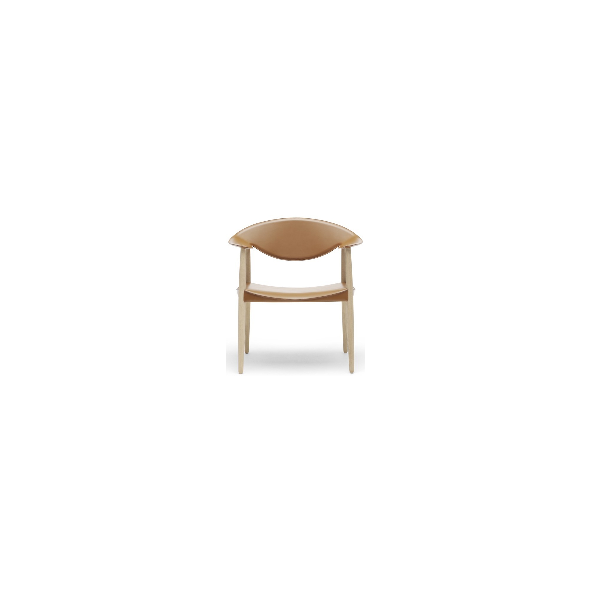 chêne huilé + cuir naturel - fauteuil Metropolitan LM92P - Carl Hansen & Søn