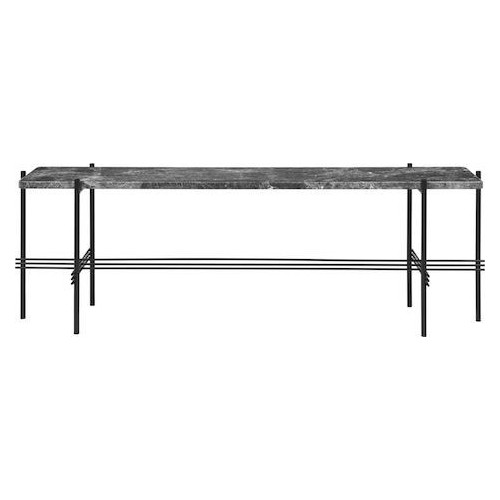 grey marble - black base - TS rectangular console - Gubi