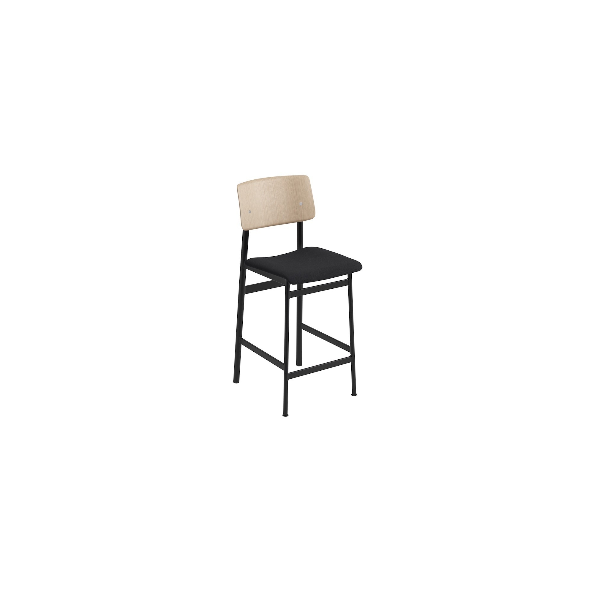 H65cm - Steelcut 190 + black/oak - Loft counter stool - Muuto