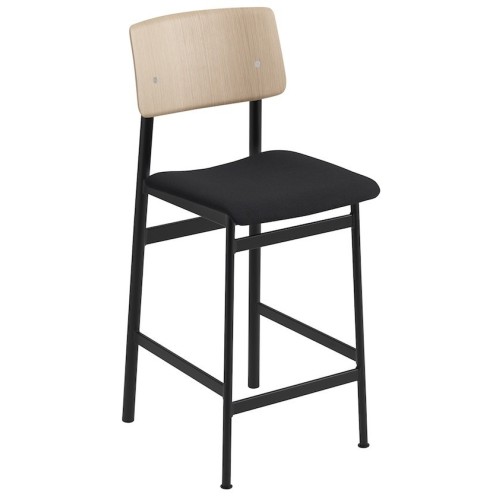 H65cm - Steelcut 190 + black/oak - Loft counter stool - Muuto