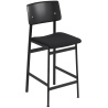 H65cm - Steelcut 190 + noir/noir - tabouret de bar Loft - Muuto