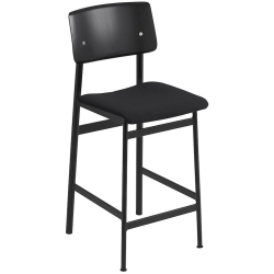 H75cm - Steelcut 190 + black/black - Loft bar stool - Muuto