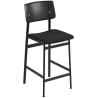 H75cm - Steelcut 190 + noir/noir - tabouret de bar Loft - Muuto